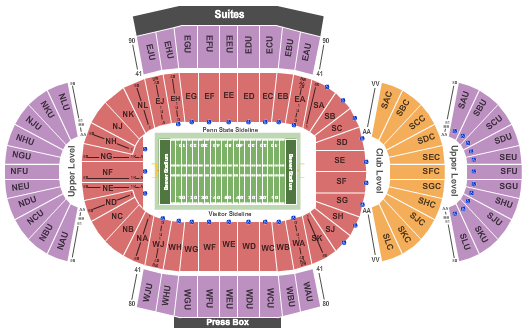 Penn State Football Stadium Seating Chart Student Section
