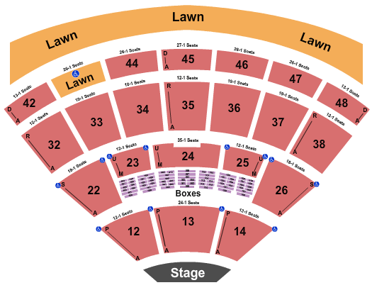Blossom Music Center Seating Chart Rows Seats And Club
