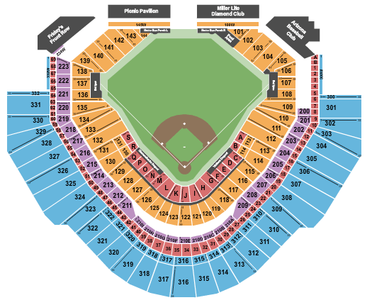 Chase Field Seating Chart Rows Seats