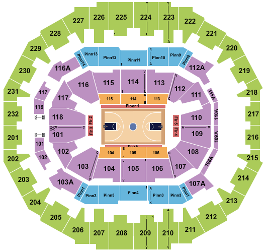 Fedexforum Seating Chart Plaza Level