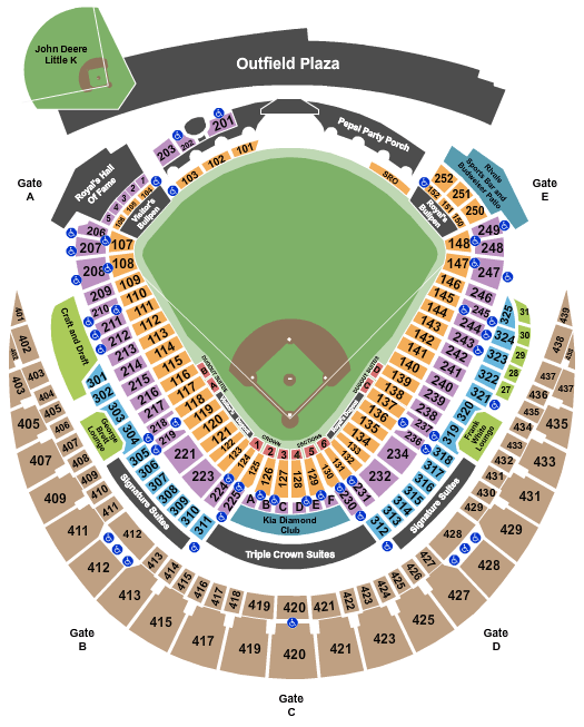Kauffman Stadium Seating Chart Rows