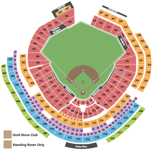 Nationals Park Seating Chart Rows Seats And Club