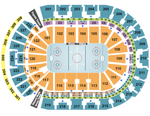 Nationwide Arena Seating Chart Rows Seat Numbers And Club Seats