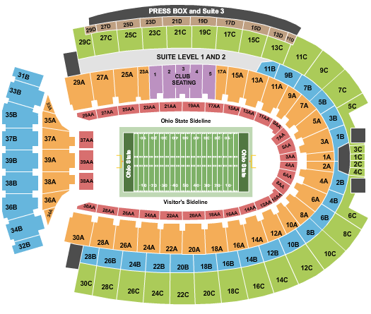 Ohio Stadium Seating Chart Rows Seat