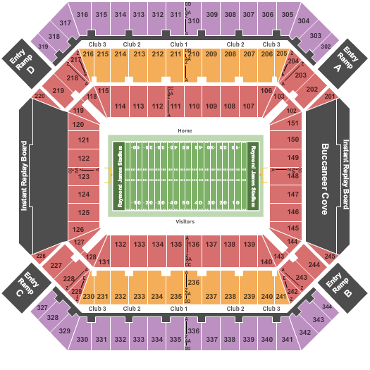 Raymond James Stadium Seating Chart