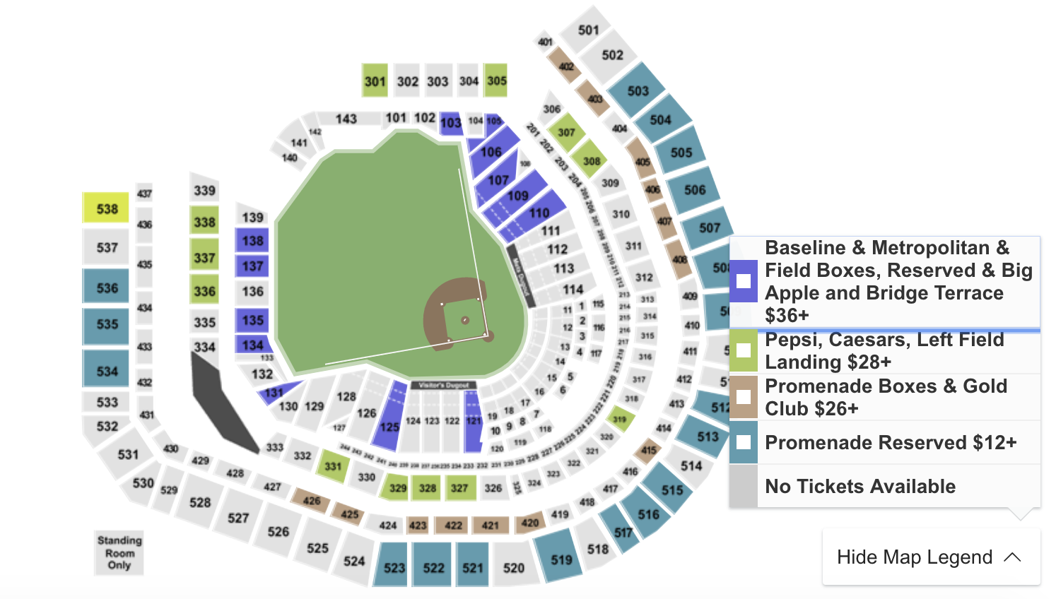 Mets Seating Chart 2018