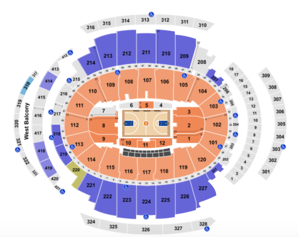 Rangers Virtual Seating Chart