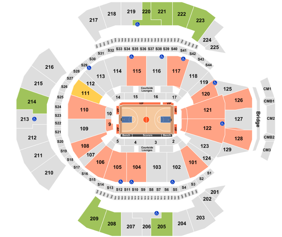 Chase Center Seating Chart Rows Seat