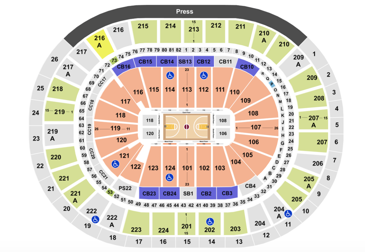 Sixers Arena Seating Chart