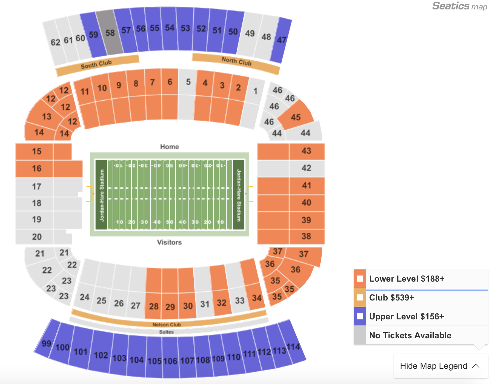 Jordan-Hare Stadium Seating Chart 