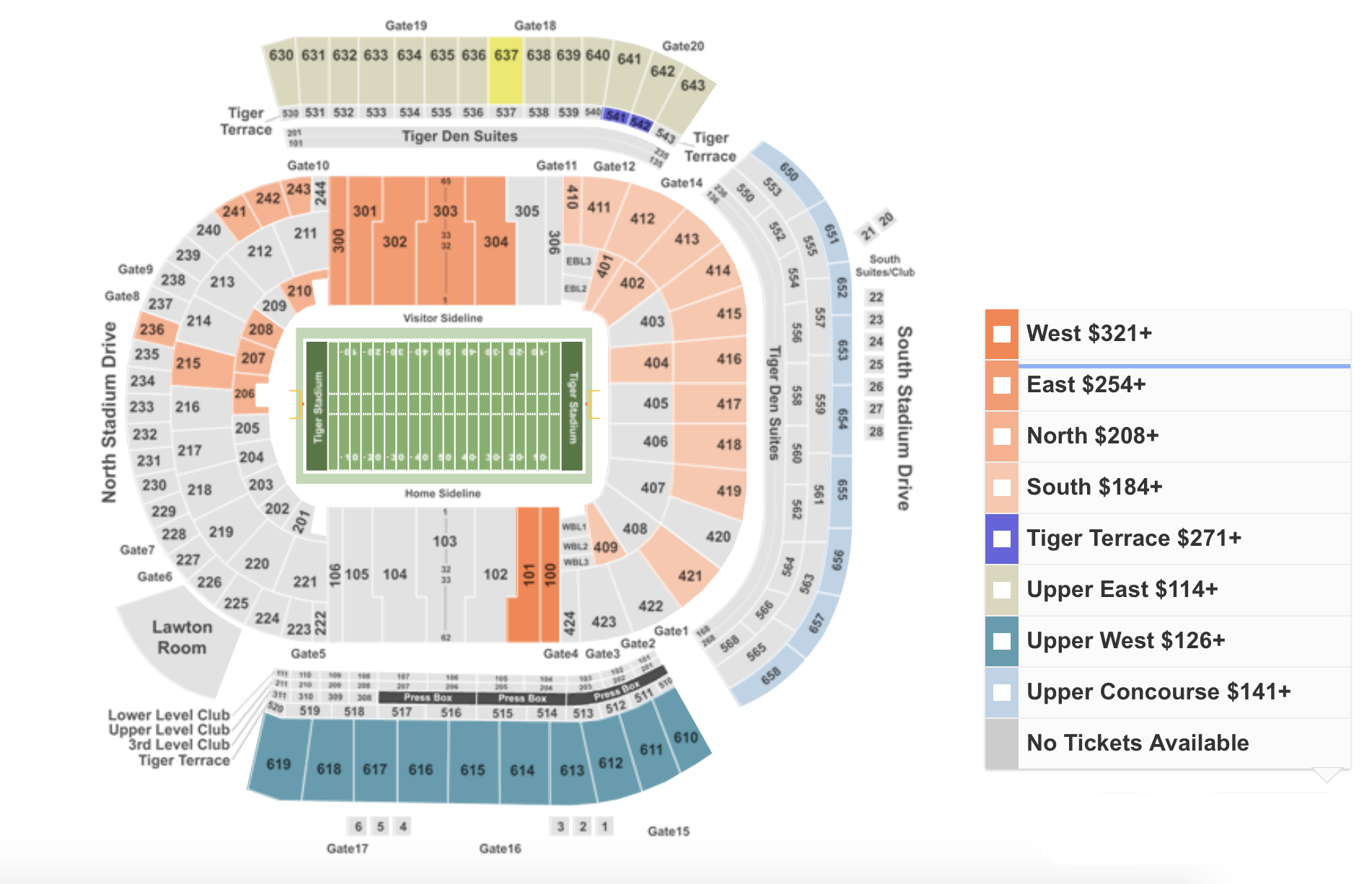 Lsu Tiger Stadium Interactive Seating Chart