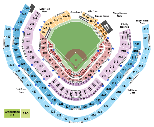 Truist Park Seating Chart Rows Seats