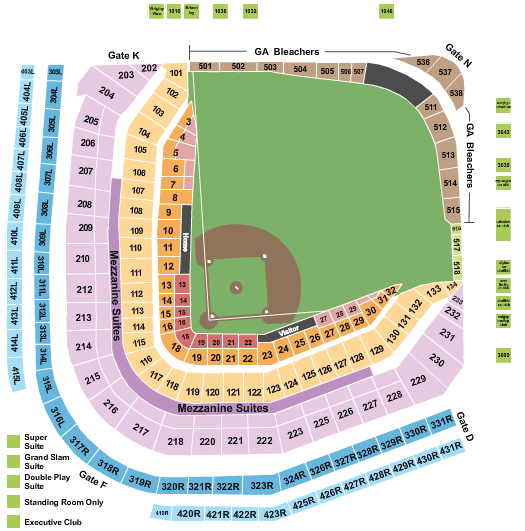 Wrigley Field Seating Chart Rows Seats And Club