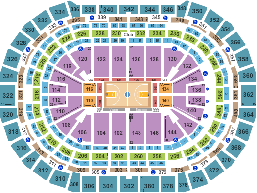 Ball Arena Seating Chart Rows Seats