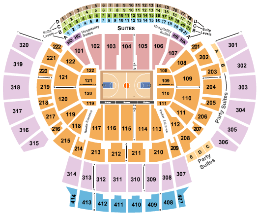State Farm Arena Seating Chart Rows Seat Numbers And Club Seats