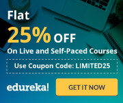 Edureka - Flat 25% OFF On Live Courses