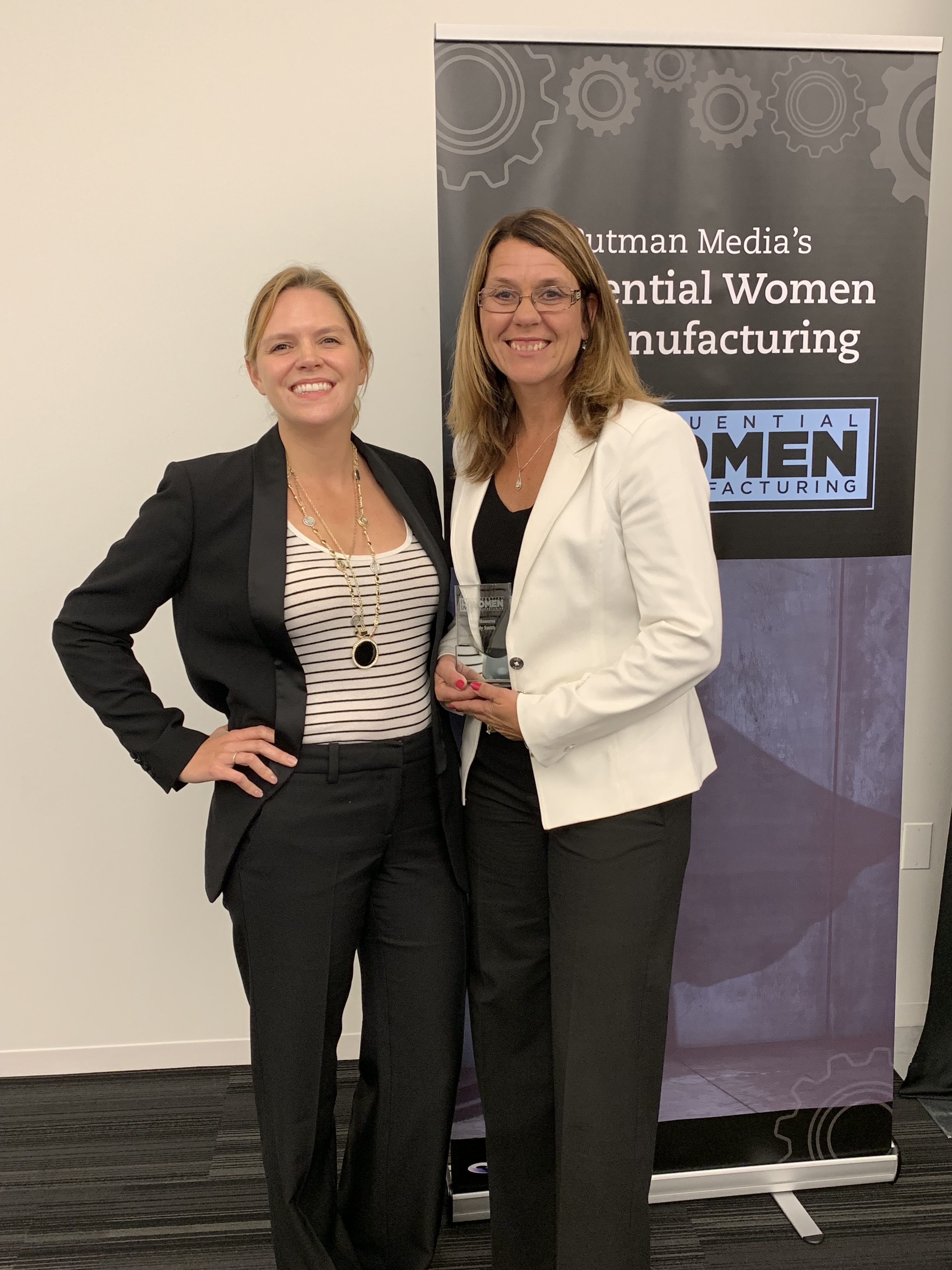 Jen Palumbo and Wendy Smith at Influential Women in Manufacturing Awards