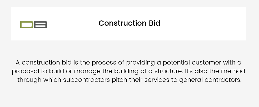 Construction Bid Description