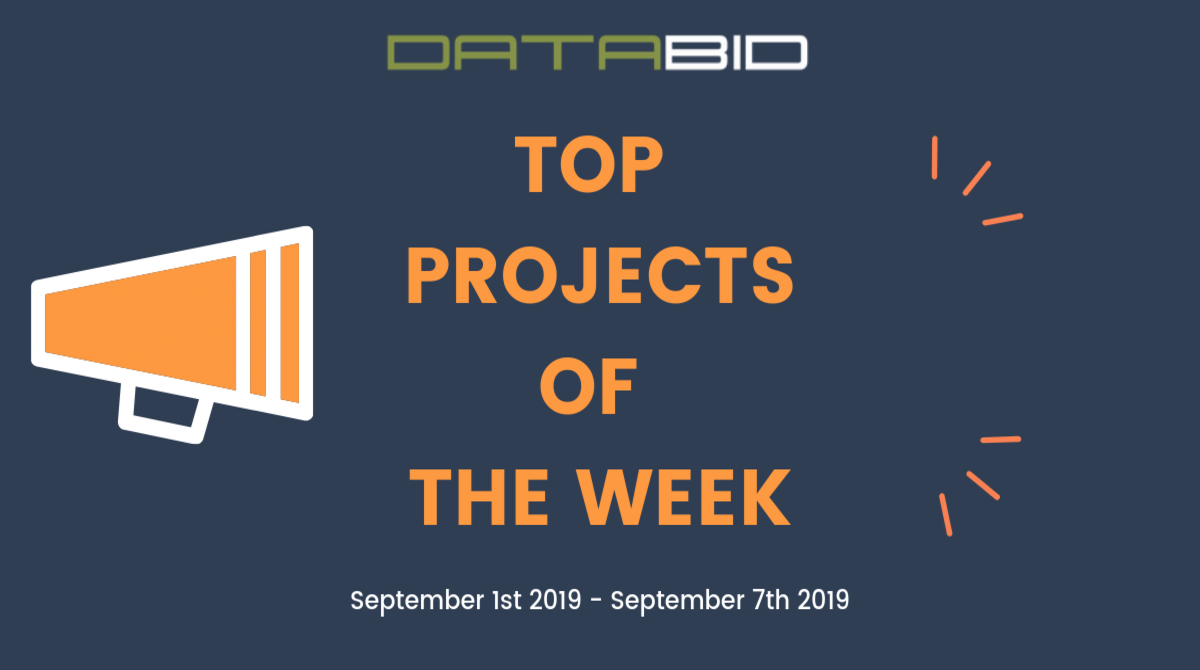 DataBid's Top Project Leads Of The Week - (09/01/2019 - 09/07/2019)
