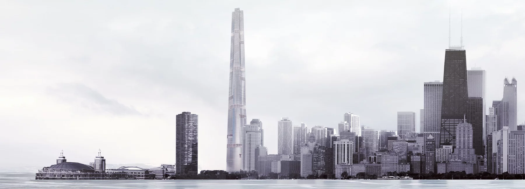 Greyscale proposes floating tower in place of Chicago Spire