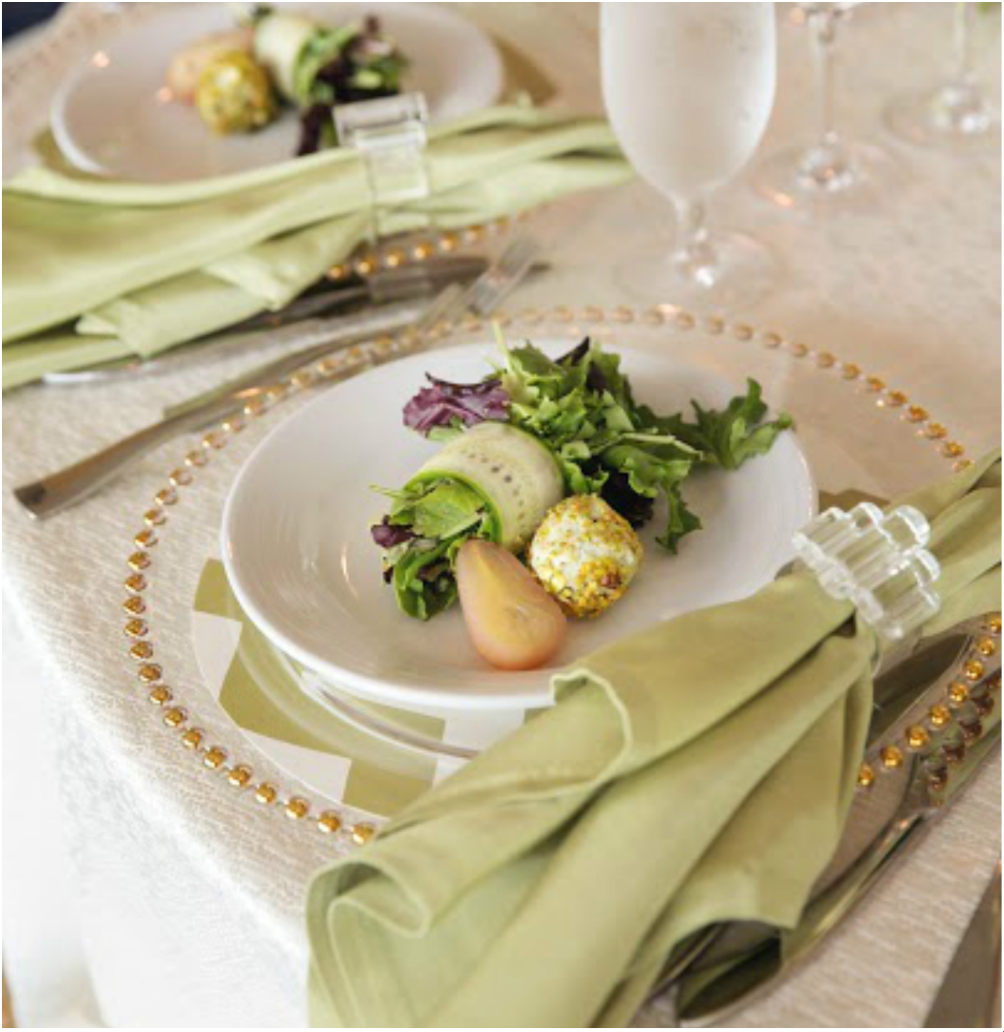 Green Color Palette Table Decor | BBJ Linen
