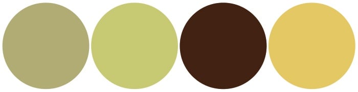 Sage, Honeydew, Mahogany, and Buttercup Color Palette | BBJ Linen