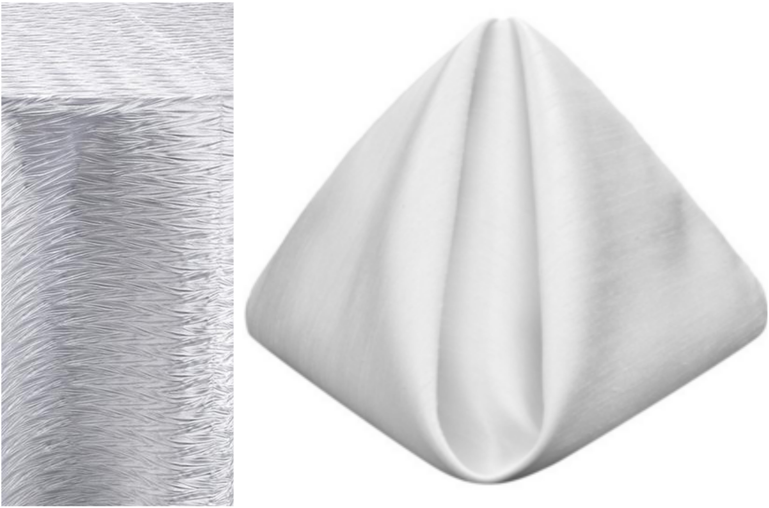 White Rhythm Table Linen and White Shantung Napkin | BBJ Linen