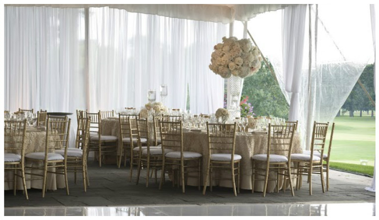 Guest Tables with Textured Linen | BBJ Linen