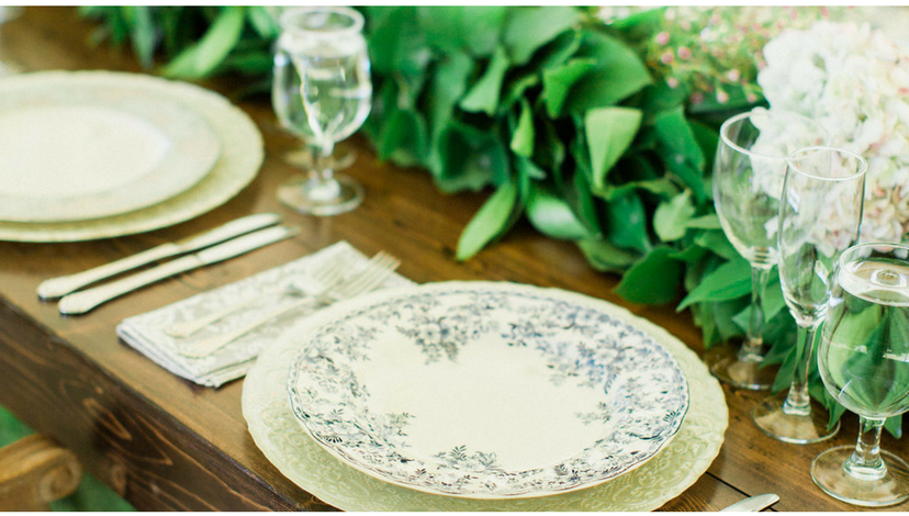 Blue and White Floral China | BBJ Linen
