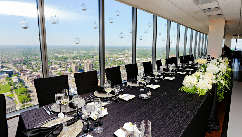Reception with a View | BBJ Linen