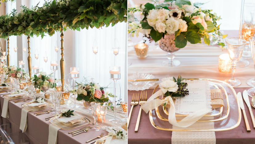 Spring Wedding with Hanging Plants | BBJ Linen