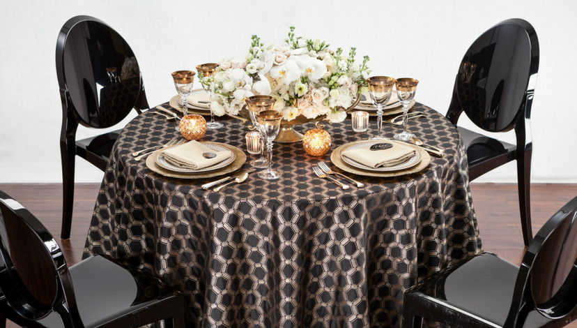 Black and Gold Gatsby Theme Party | BBJ Linen