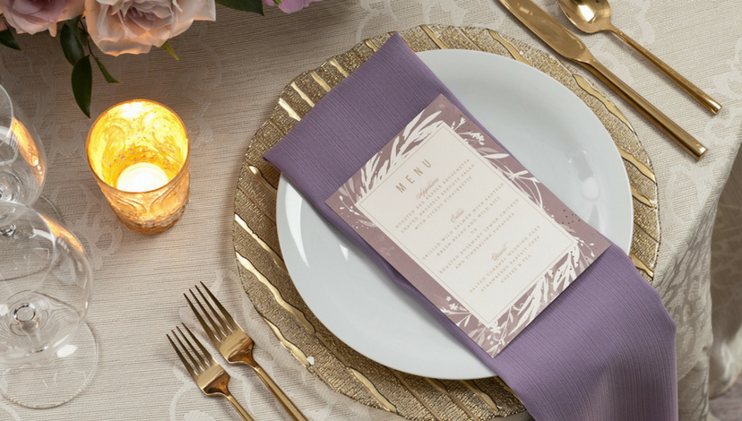 Gold and Purple Wedding Inspiration | BBJ Linen