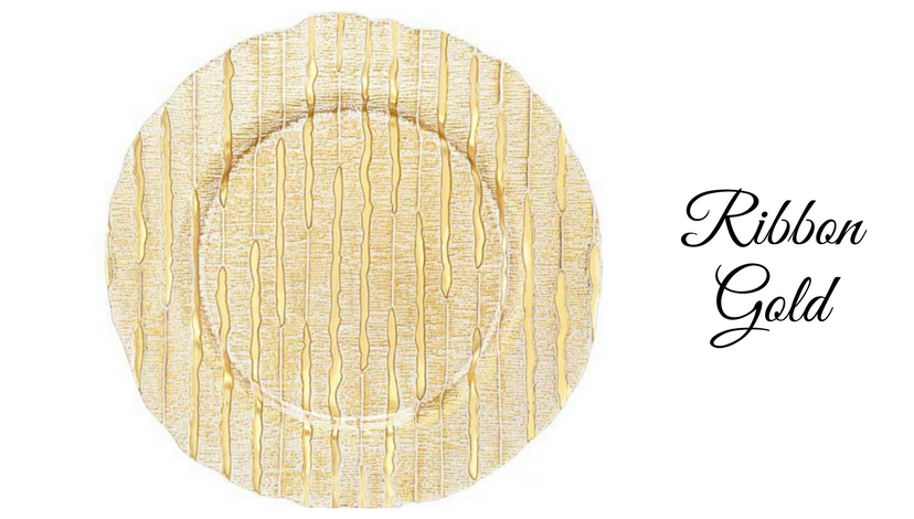 Ribbon Gold Charger Plate | BBJ Linen
