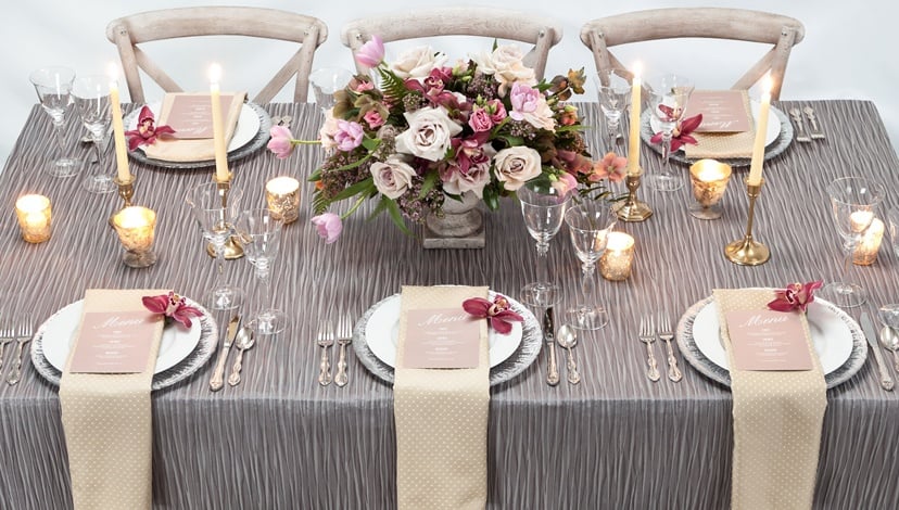 Gray and Silver Wedding Inspiration | BBJ Linen