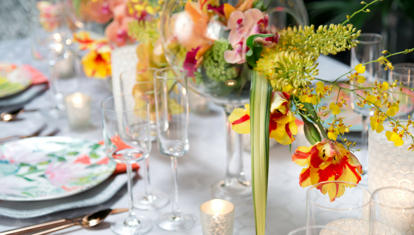 Tropical Floweral Arrangement | BBJ Linen