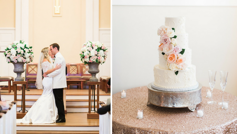 Sequin Cake Table Wedding Inspiration