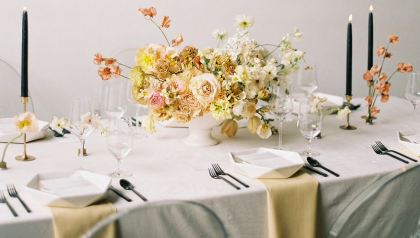 Modern Wedding Tablescape | BBJ Linen