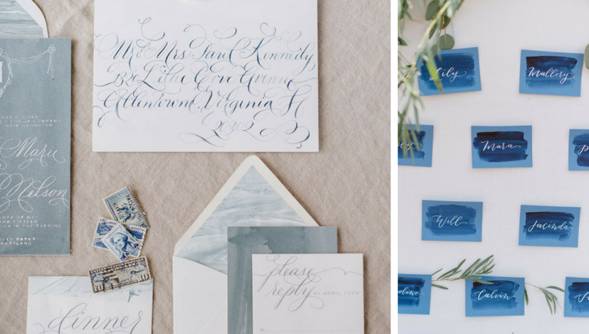 Water Color Name Cards | BBJ Linen