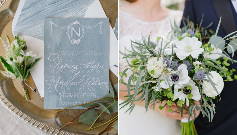 Blue Wedding Invitations | BBJ Linen