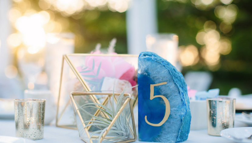 Geode Wedding Table Decor | BBJ Linen