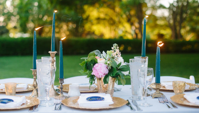 Geode Inspired Wedding Tablescape | BBJ Linen