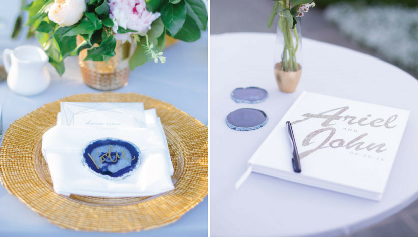 Agate Slice Name Placecard | BBJ Linen