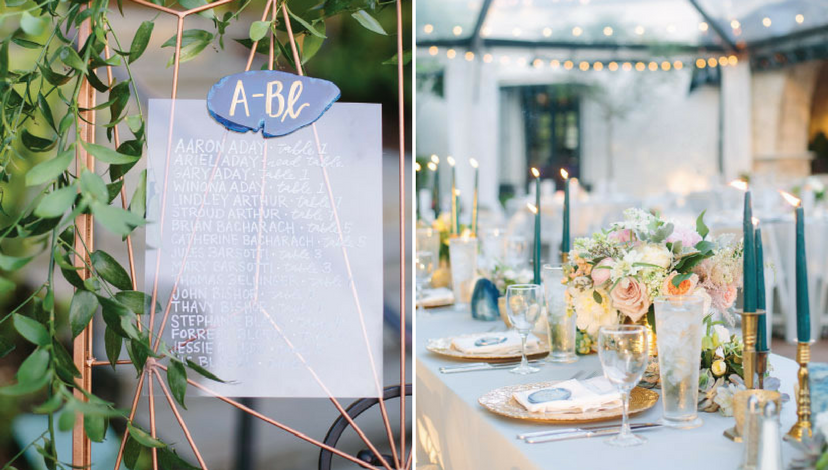 Blue Geode Inspired Wedding | BBJ Linen