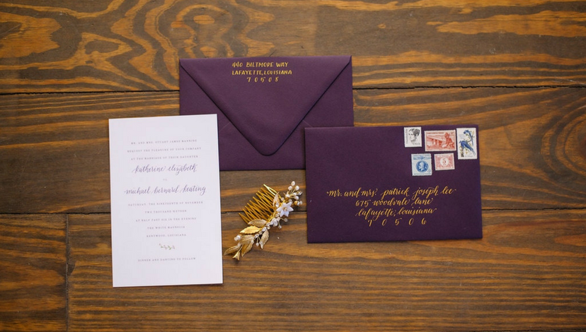 Plum Wedding Invitations | BBJ Linen