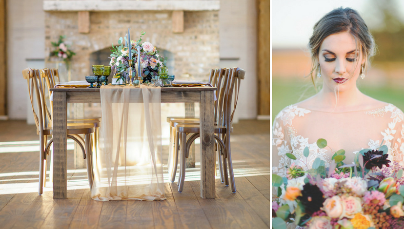 Moody Floral Wedding | BBJ Linen