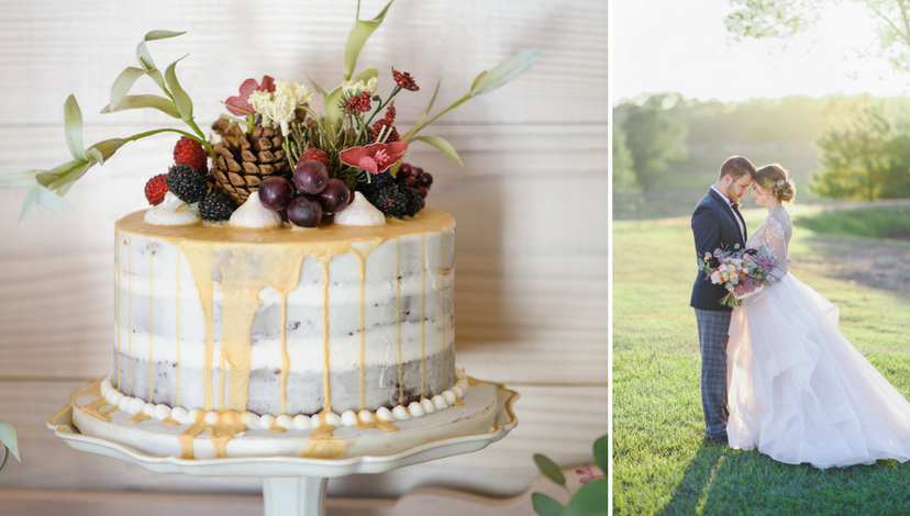 Cake with Gold Runner | BBJ Linen