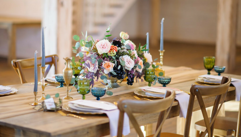 Dark Bloom Centerpieces | BBJ Linen