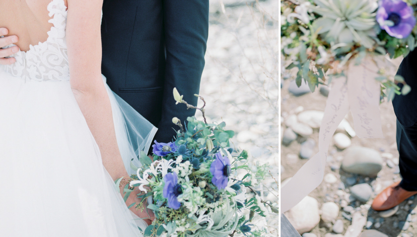Purple Accent Wedding Flowers