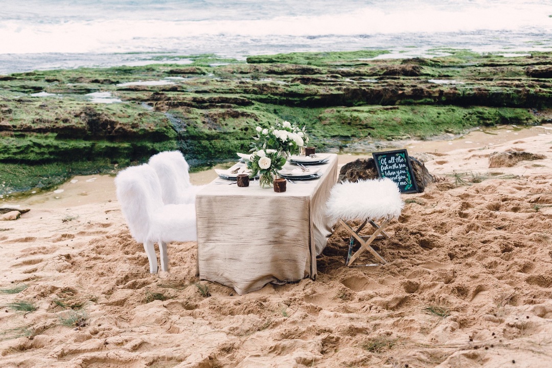 Seaside Beach Wedding | BBJ Linen